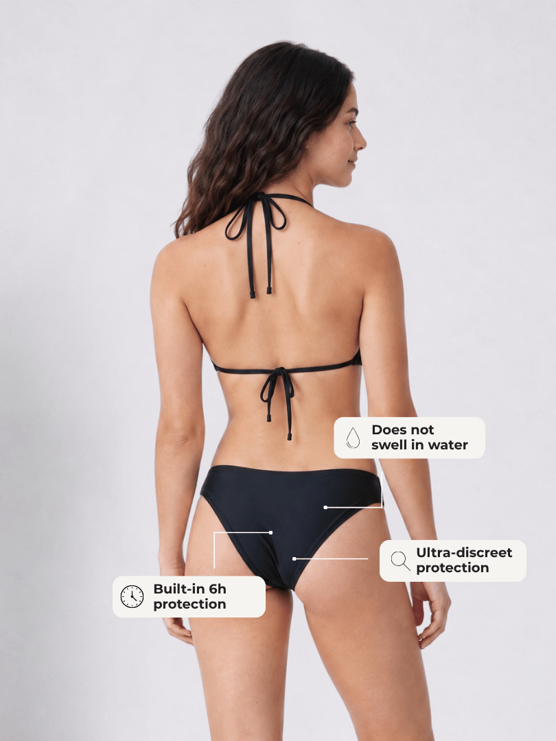 Bas de Bikini Taille Haute Noir